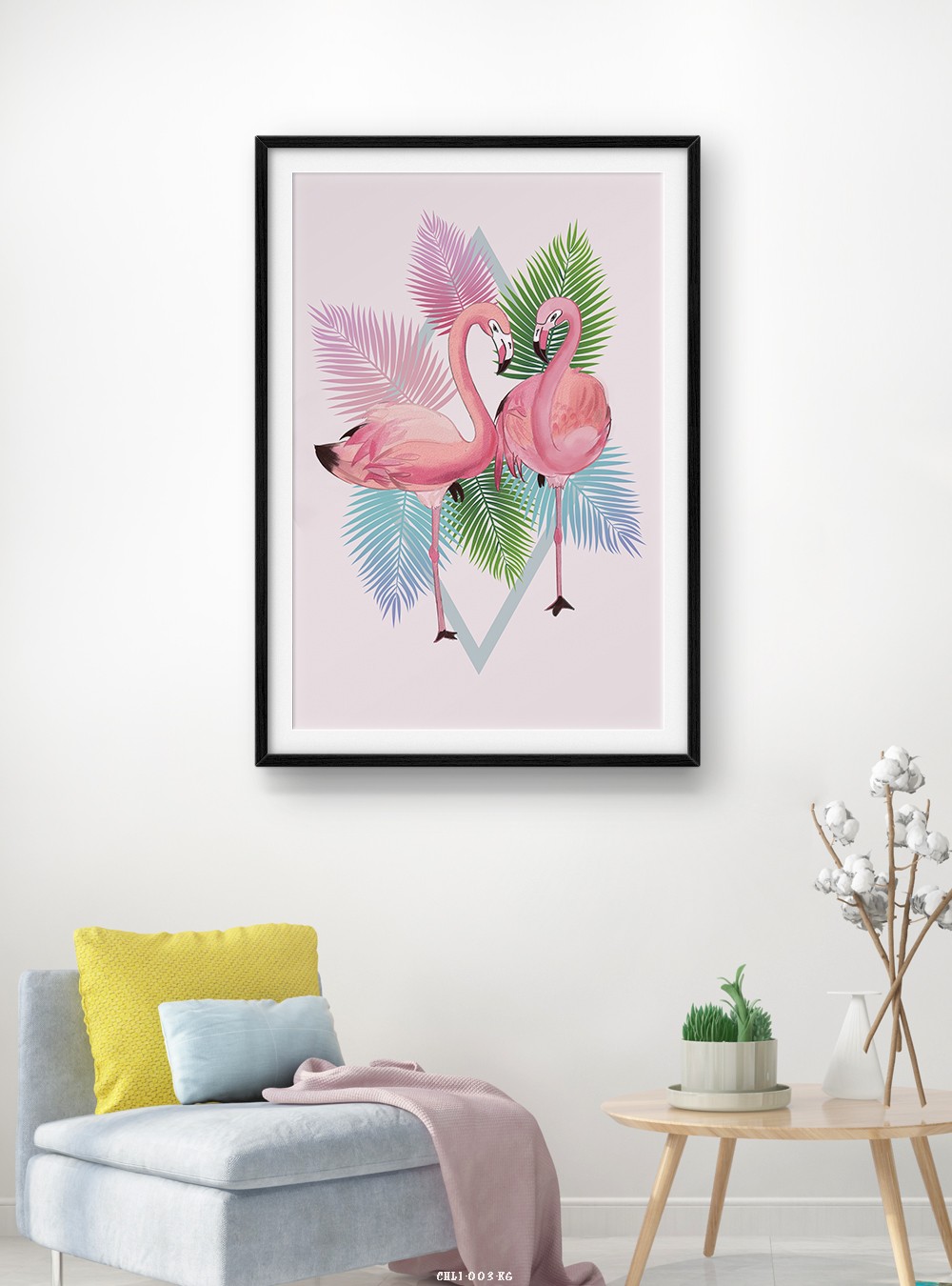 Hoa lá tranh vẽ CHL1-003-KG